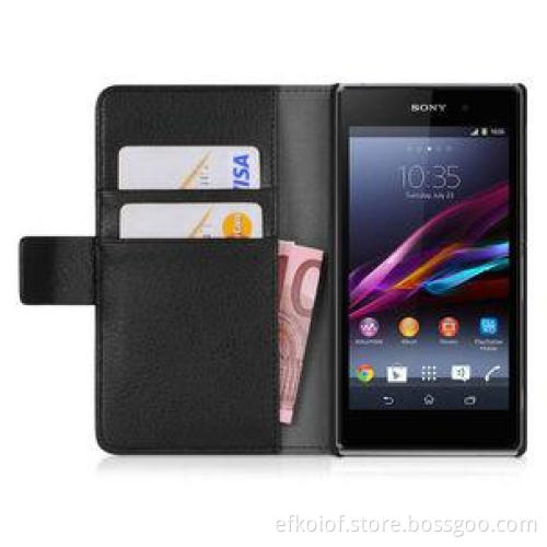 Leather Sony Xperia U Phone Case With 2 Card Holders Cases